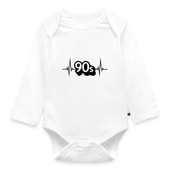 Puls 90s Enfant - Body Bébé bio manches longues - blanc - Devant
