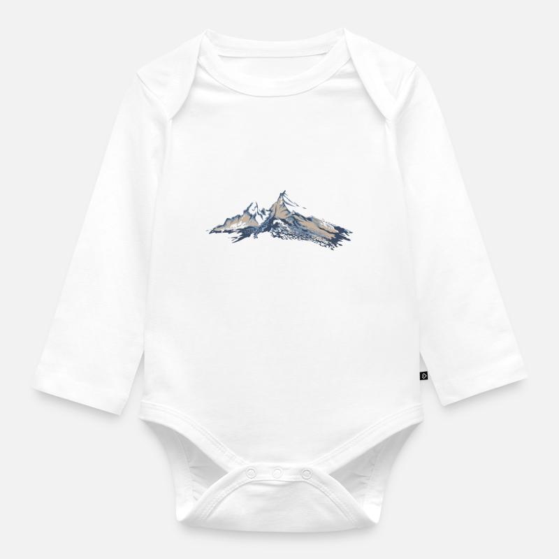 Berg Watzmann Geschenk Geschenkidee - Baby Bio-Langarm-Body - Weiß