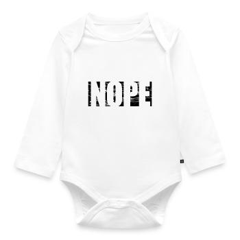 Scratch Nope Logo - Body Bébé bio manches longues - blanc - Devant