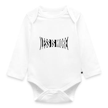 Spruch Logo Minimalismus - Baby Bio-Langarm-Body - Weiß - Vorne