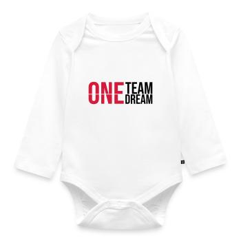 One Team Dream - Organic Longsleeve Baby Bodysuit - white - Front