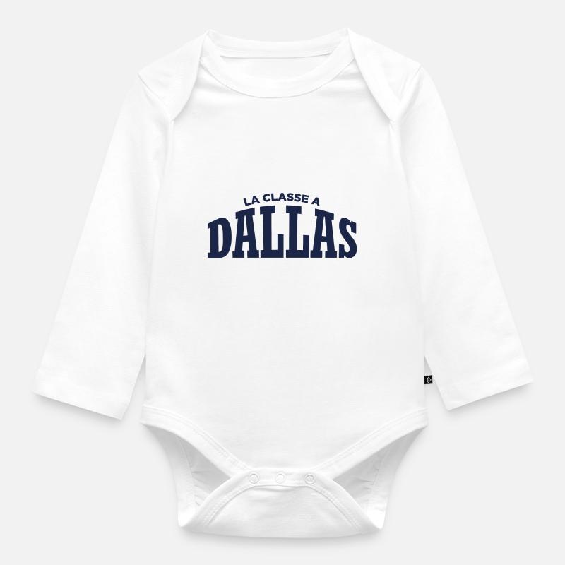 La classe à Dallas - Body Bébé bio manches longues - blanc