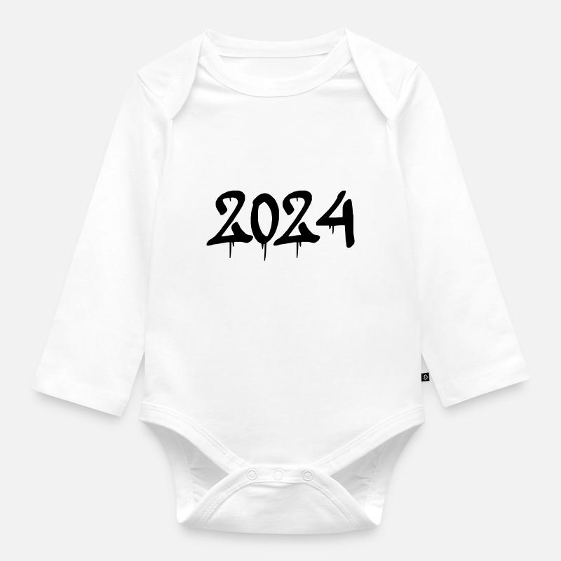 2024 - Body Bébé bio manches longues - blanc