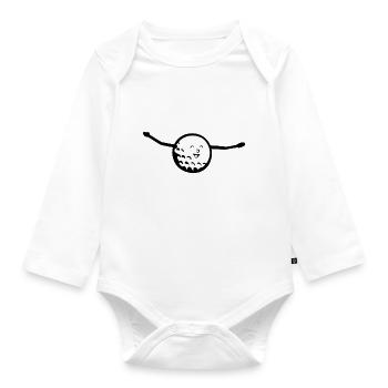 Golfeur heureux - Body Bébé bio manches longues - blanc - Devant