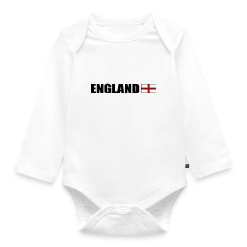 England - Organic Longsleeve Baby Bodysuit - white - Front