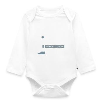 Handicap Amputee Amputation Prosthetic Leg - Organic Longsleeve Baby Bodysuit - white - Front