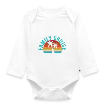 Family Cruise - Organic Longsleeve Baby Bodysuit - white - Front