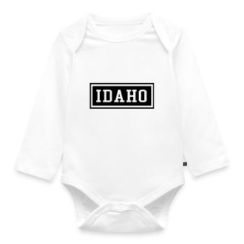 Idaho - Organic Longsleeve Baby Bodysuit - white - Front