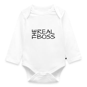 the real boss - Baby Bio-Langarm-Body - Weiß - Vorne