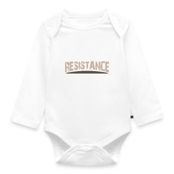 The Resistance - Organic Longsleeve Baby Bodysuit - white - Front
