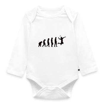 Giocatore di badminton Badminton Badminton Badminton Badminton Fan - Body ecologico per neonato a manica lunga - bianco - Fronte