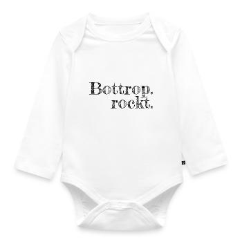 Bottrop - Textdesign mit Stadtnamen - Baby Bio-Langarm-Body - Weiß - Vorne