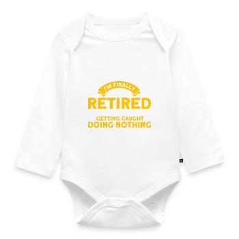 Ruhestand Rente Rentner Rente 2022 Geschenk - Baby Bio-Langarm-Body - Weiß - Vorne