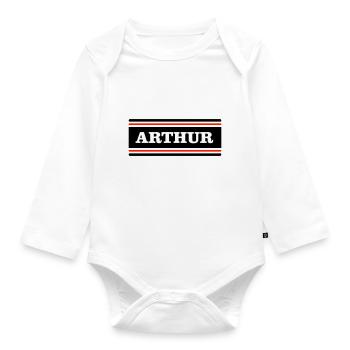 ARTHUR - Baby Bio-Langarm-Body - Weiß - Vorne