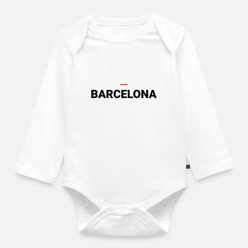 BARCELONA - Body Bébé bio manches longues - blanc