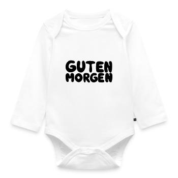Guten Morgen - Baby Bio-Langarm-Body - Weiß - Vorne