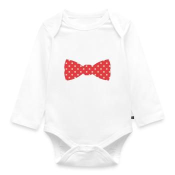 Fliege - Baby Bio-Langarm-Body - Weiß - Vorne