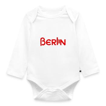 Berlin - Capital - Germany - Germany - Organic Longsleeve Baby Bodysuit - white - Front
