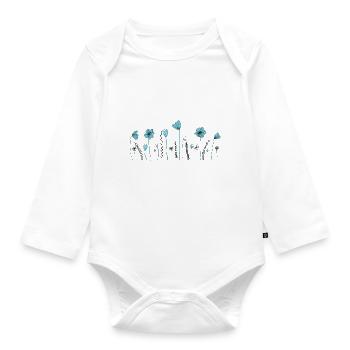Hey hay - Organic Longsleeve Baby Bodysuit - white - Front