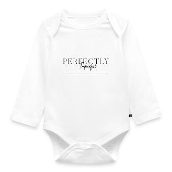 Perfekt unvollkommen - Baby Bio-Langarm-Body - Weiß - Vorne
