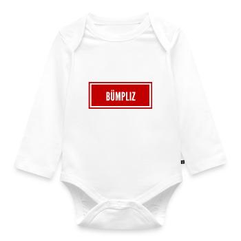 Bümpliz Red - Organic Longsleeve Baby Bodysuit - white - Front