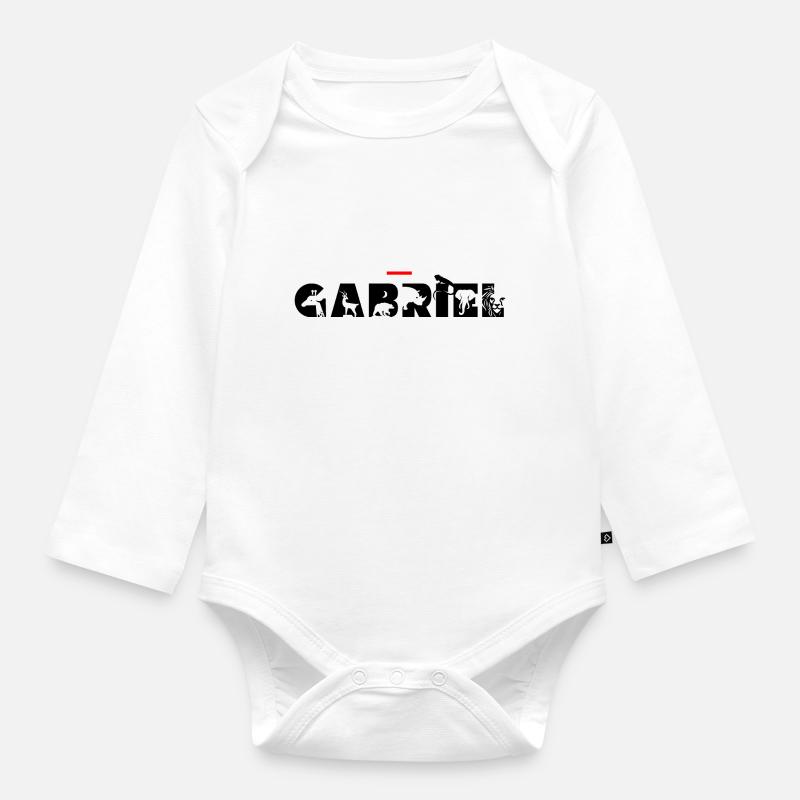Gabriel - Body Bébé bio manches longues - blanc
