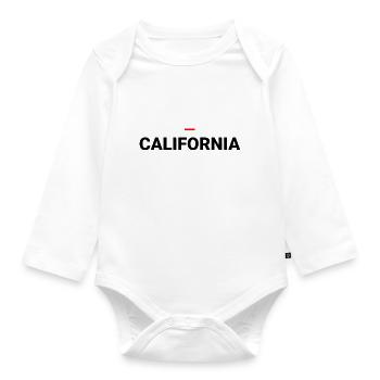 CALIFORNIA - Organic Longsleeve Baby Bodysuit - white - Front
