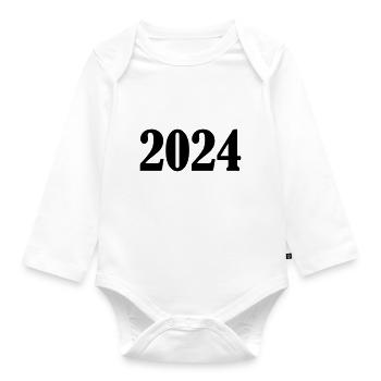 2024 - Organic Longsleeve Baby Bodysuit - white - Front
