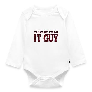 IT guy support geek computer computer geek technicien geek - Body Bébé bio manches longues - blanc - Devant