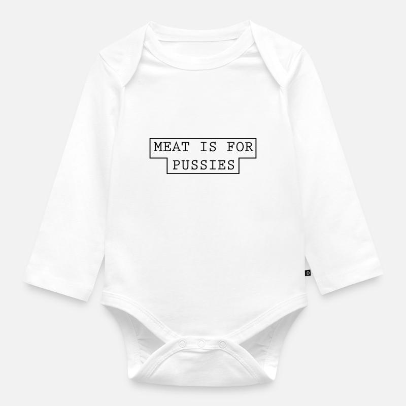 Végétalien Veggie - Body Bébé bio manches longues - blanc