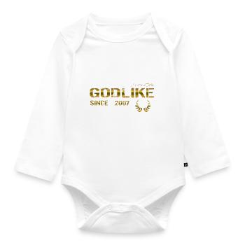 Godlike since 2007 - Baby Bio-Langarm-Body - Weiß - Vorne