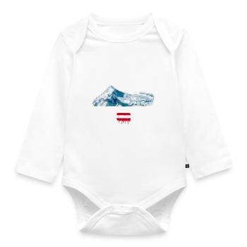 Kitzsteinhorn,mountain,mountains,Austria,ski area,skiing - Organic Longsleeve Baby Bodysuit - white - Front