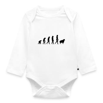 Darwin Sheep - Organic Longsleeve Baby Bodysuit - white - Front