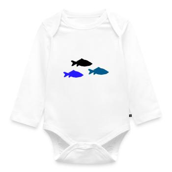 Pisces - Organic Longsleeve Baby Bodysuit - white - Front
