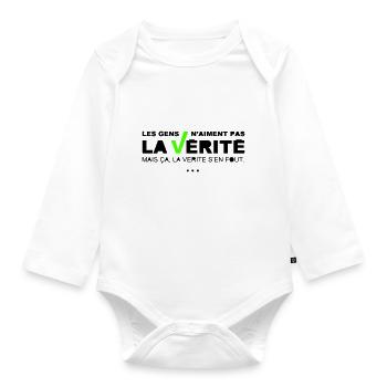 Vérité - Body Bébé bio manches longues - blanc - Devant
