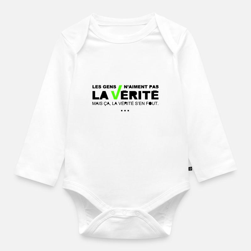 Vérité - Body Bébé bio manches longues - blanc
