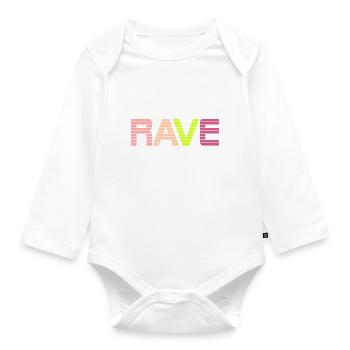Rave - Baby Bio-Langarm-Body - Weiß - Vorne