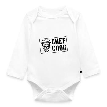 Chef Skull Chef - Body Bébé bio manches longues - blanc - Devant