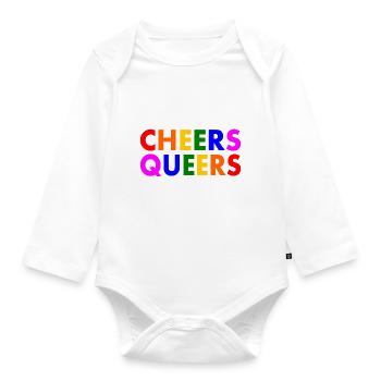 Cheers queers - Organic Longsleeve Baby Bodysuit - white - Front