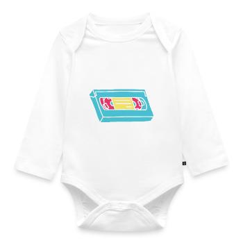 Je n’ai aucune idée de ce que c’est retour en arrière 70s 80s 90s - Body Bébé bio manches longues - blanc - Devant