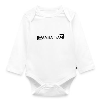 Future City Design – Manhattan black - Baby Bio-Langarm-Body - Weiß - Vorne