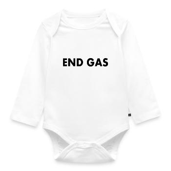 End gas - Organic Longsleeve Baby Bodysuit - white - Front