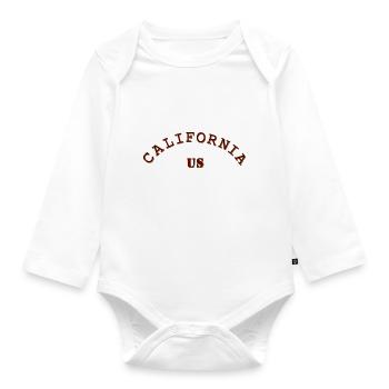California - Organic Longsleeve Baby Bodysuit - white - Front