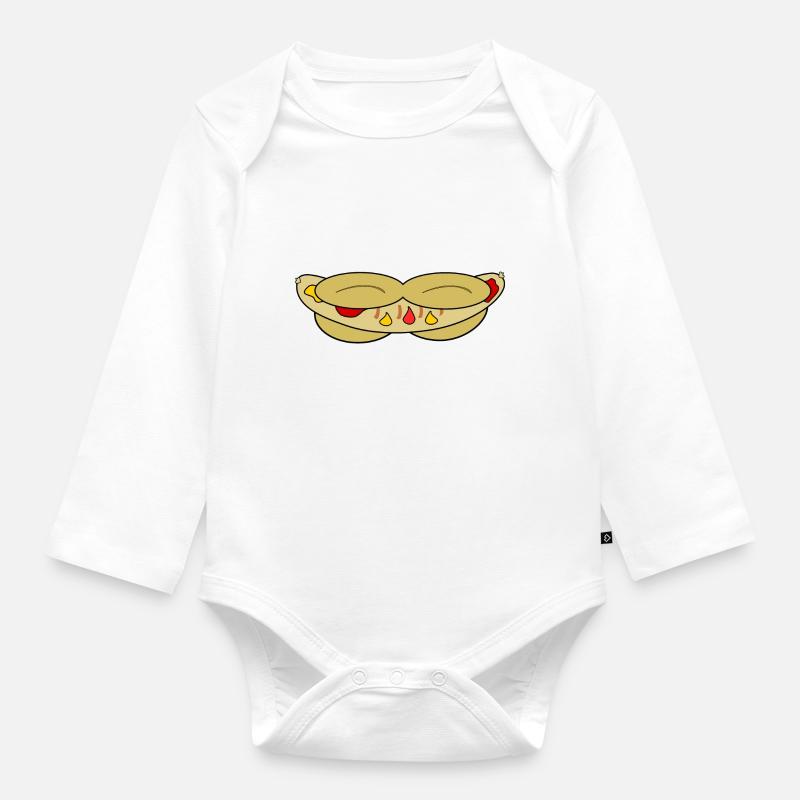 Bratwurst - Baby Bio-Langarm-Body - Weiß