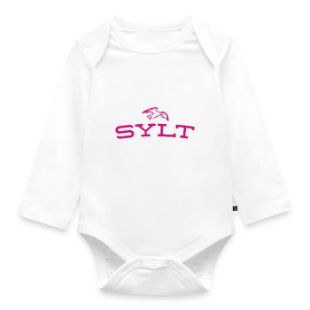 Sylt - North Sea - Germany - Kampen - Island - Organic Longsleeve Baby Bodysuit - white - Front