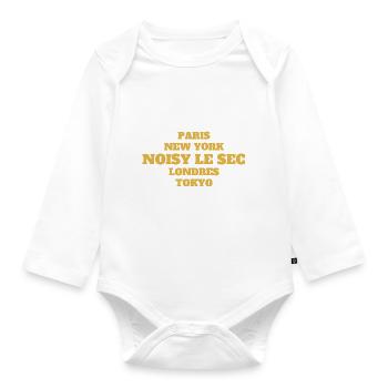 Noisy le sec Style - Unique streets, unique style. - Body Bébé bio manches longues - blanc - Devant