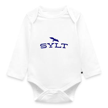 Sylt - Nordsee - Deutschland - Kampen - Insel - Baby Bio-Langarm-Body - Weiß - Vorne