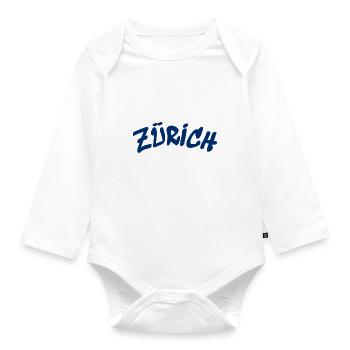 Zürich - Schweiz - Switzerland - Swiss - Slogan - Organic Longsleeve Baby Bodysuit - white - Front