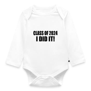 class of 2024 - Body Bébé bio manches longues - blanc - Devant