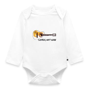 Samba Not Luau - Baby Bio-Langarm-Body - Weiß - Vorne